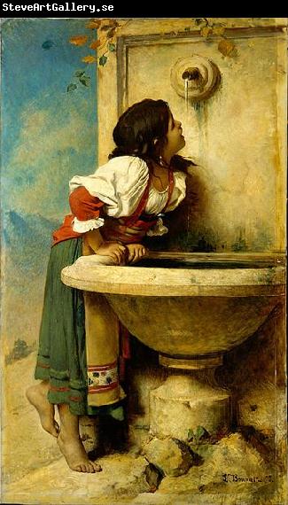 Leon Joseph Florentin Bonnat Roman Girl at a Fountain